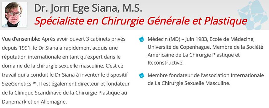 Dr. Jorn Ege Siana, M.S. Spécialiste en Chirurgie Générale et Plastique